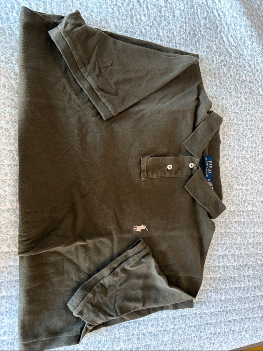 Polo by Ralph Lauren Dark Olive Short-Sleeve Polo with Embroidered Pony